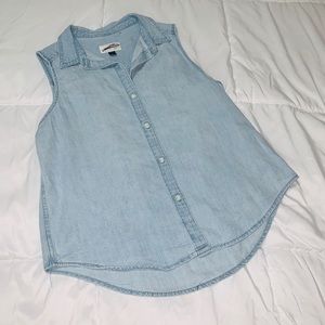 Denim chambray top